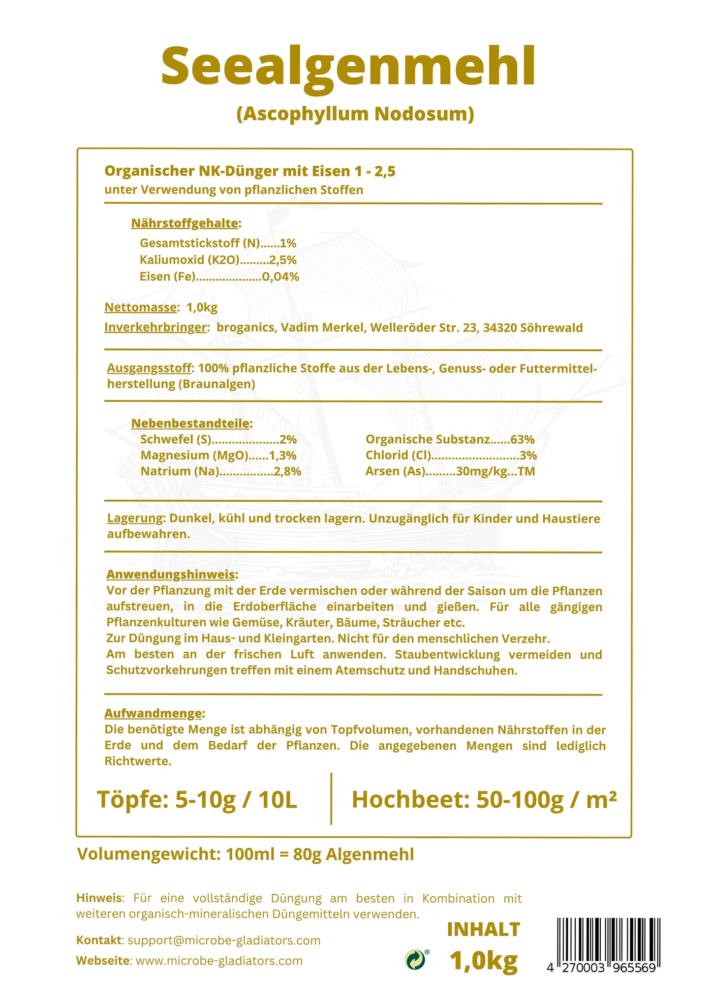 Kelp Meeresalgen 1-0-2,5
