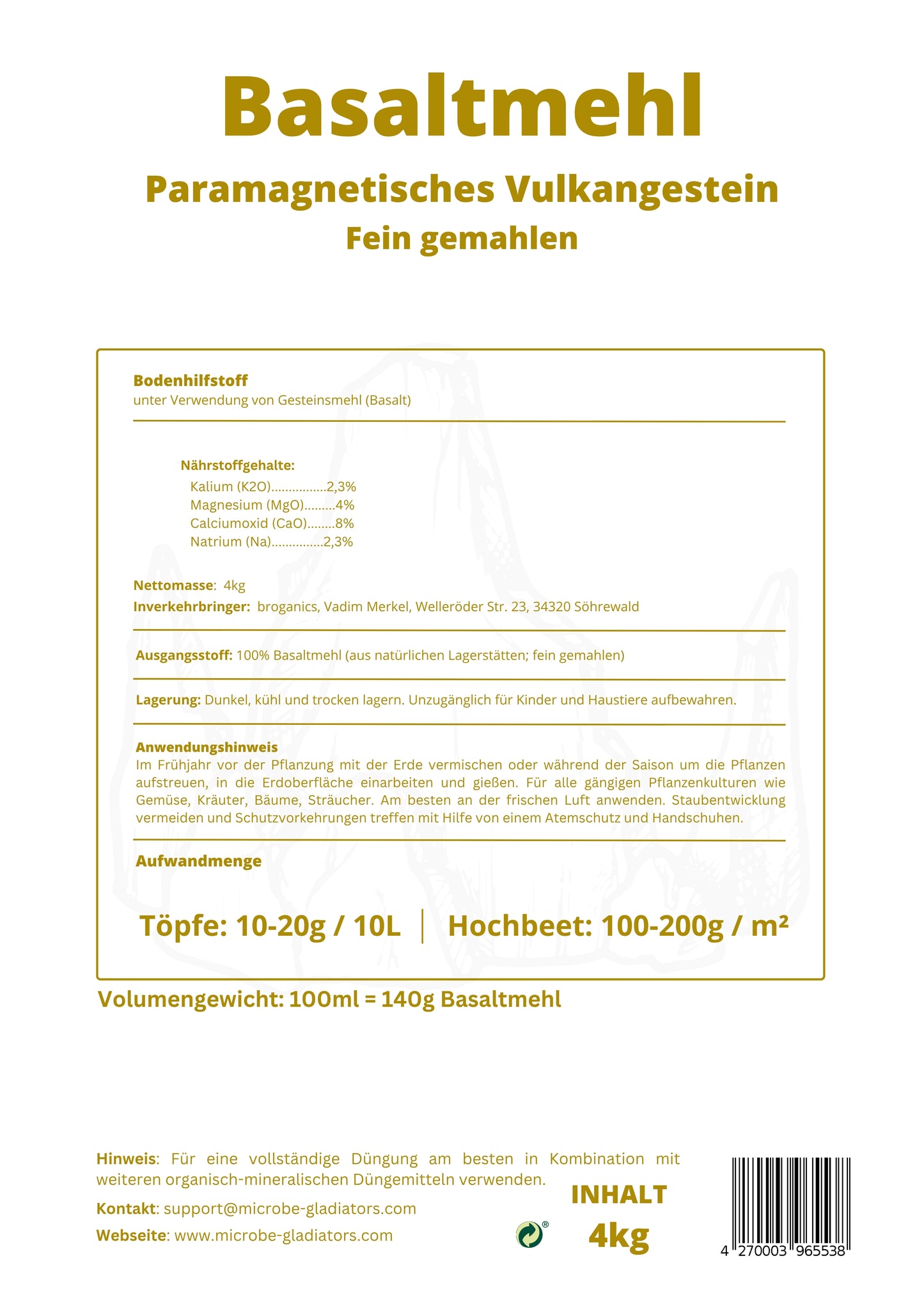 Basaltmehl (4kg)
