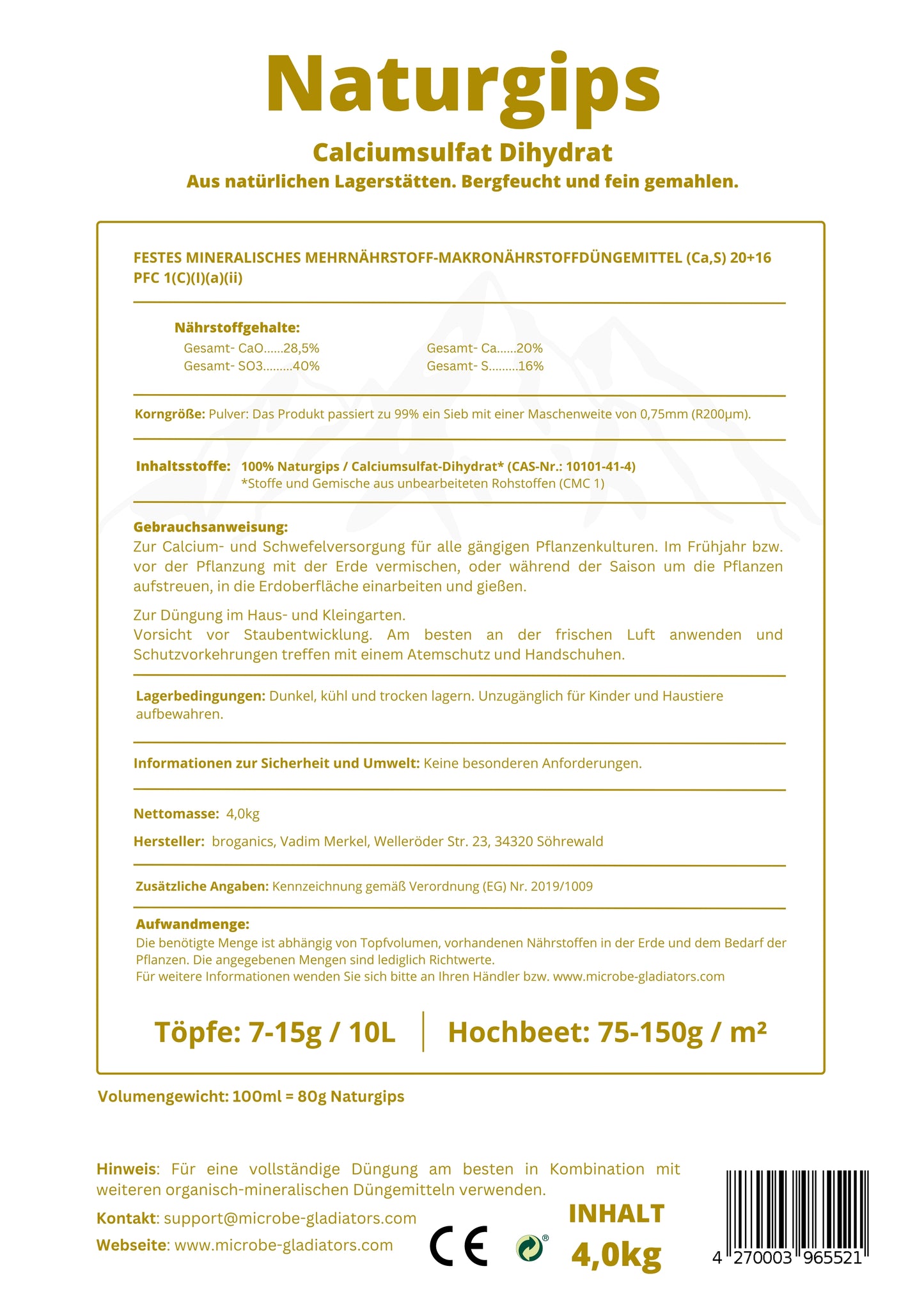 Naturgips (Gypsum)