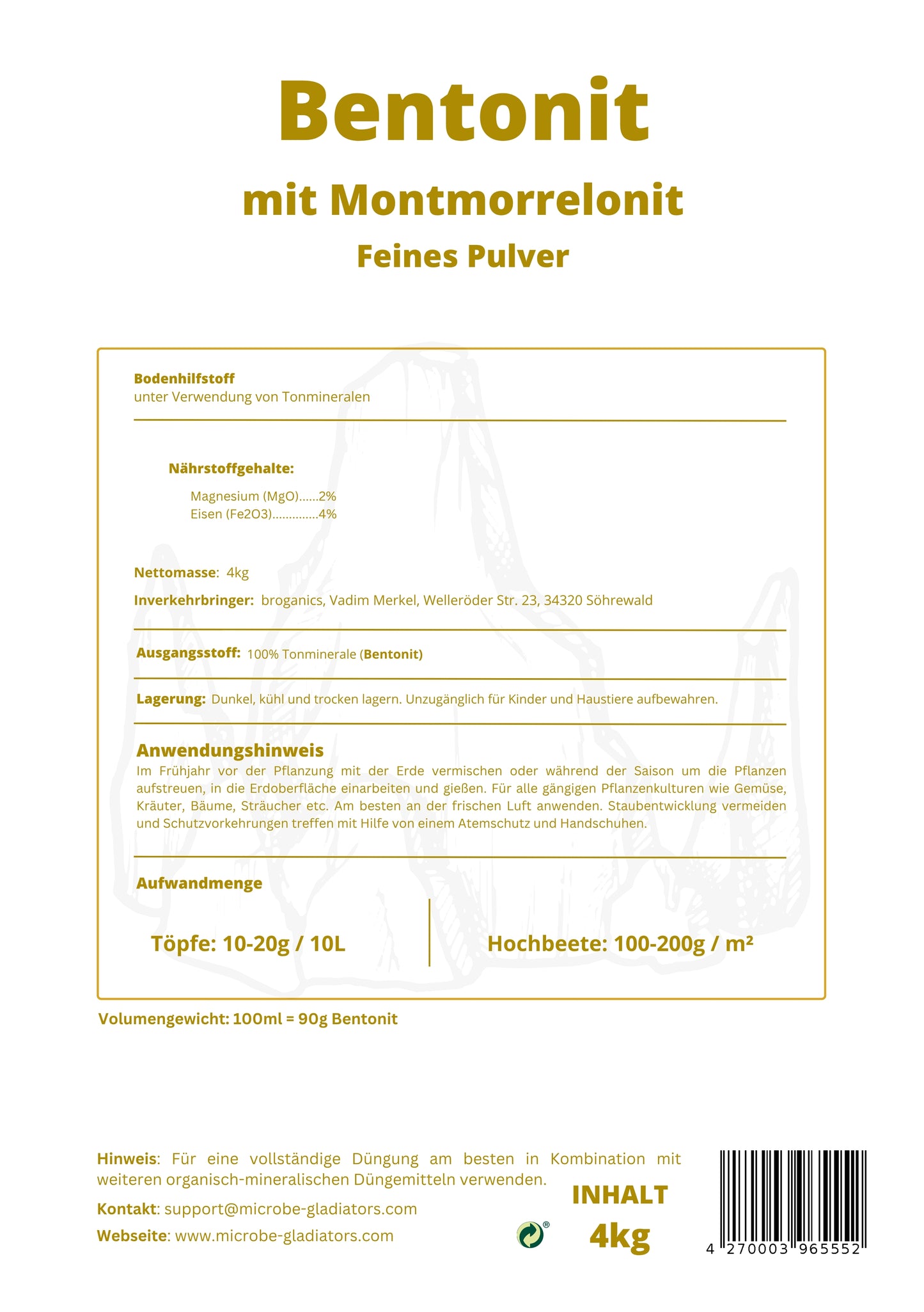 Bentonit (4kg)