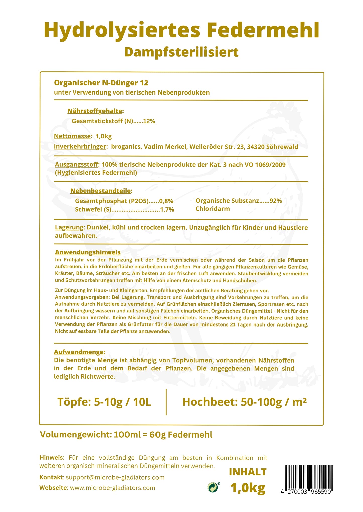 Federmehl 12-0-0