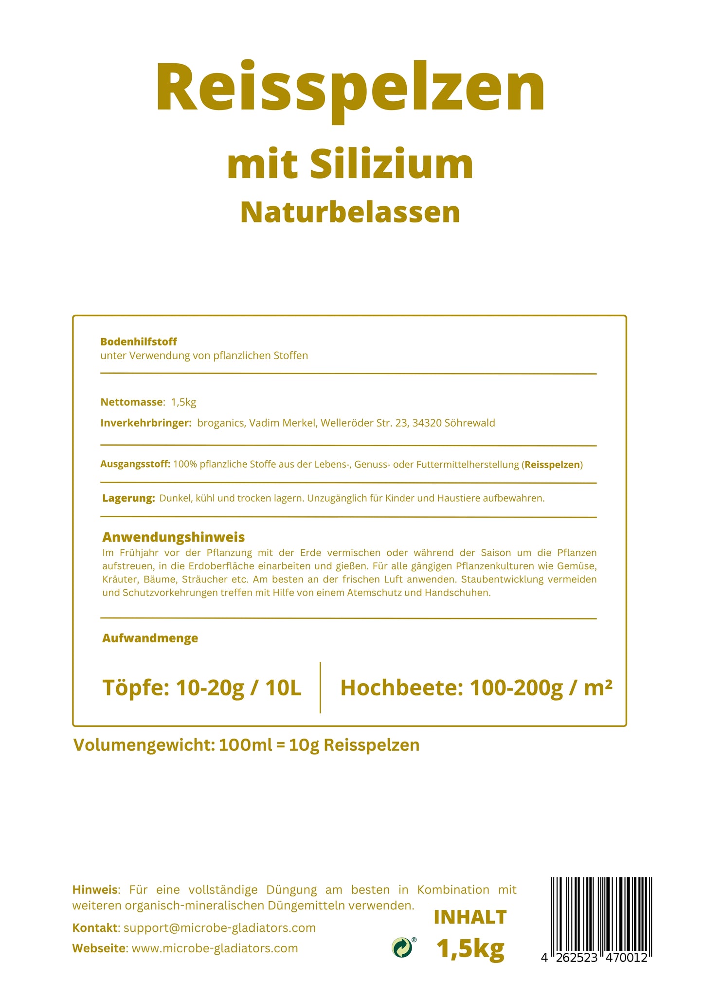 Reishülsen Naturbelassen (1,5kg)