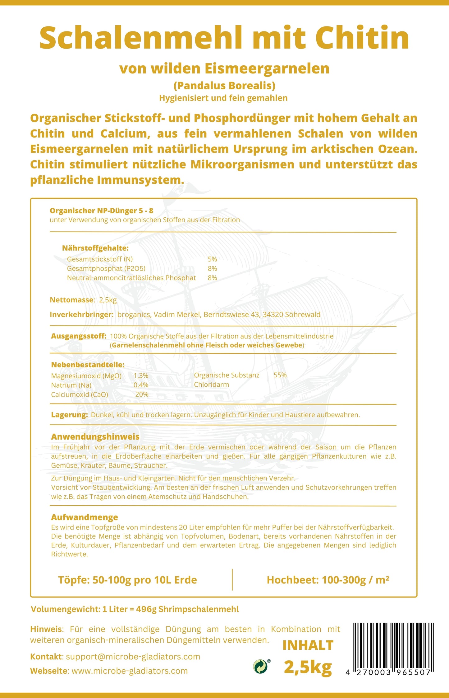 Shrimpschalen  5-8-0 (2,5kg)